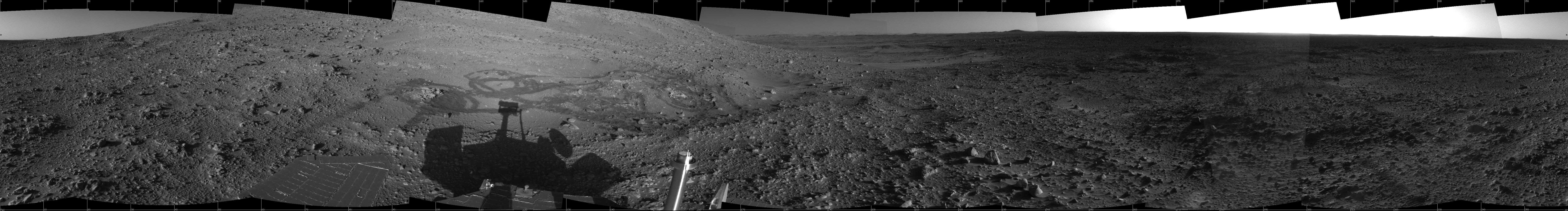 Spirit Rover at Engineering Flats on Mars